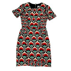 Closet Closing Sale! Milly dress Women's 4 black red beige silk gorgeous print b